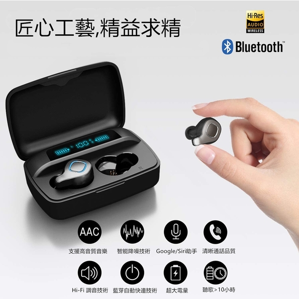 安管家 S-Butler Hi-Fi 真無線藍牙耳機 (與Airpods相同麥克風/HiFi音質媲美Bose耳機/無線充電/IP55等級) product thumbnail 3