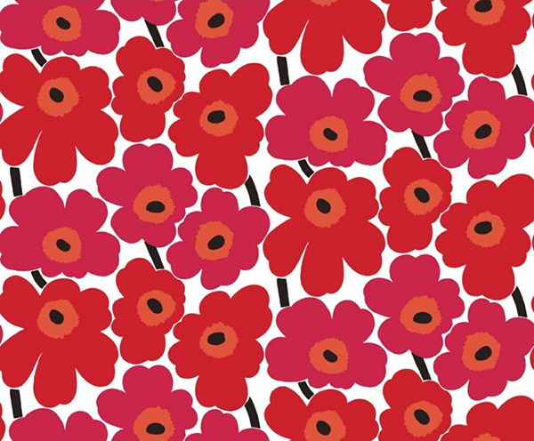 進口牆紙 Marimekko 53cm 10m 卷紅色罌粟花壁紙北歐風牆紙pieni Unikko 壁紙屋本舖 Yahoo奇摩超級商城