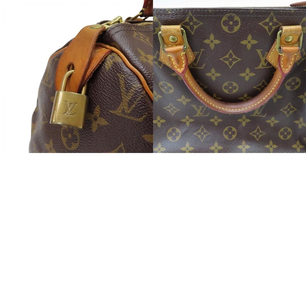 【二手名牌BRAND OFF】LOUIS VUITTON LV 路易威登 棕色 原花 PVC塗層帆布 Speedy 30 手提包 M41526 product thumbnail 10