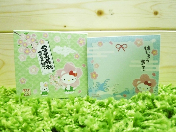 【震撼精品百貨】Hello Kitty 凱蒂貓~便條紙-綠櫻花造型【共1款】
