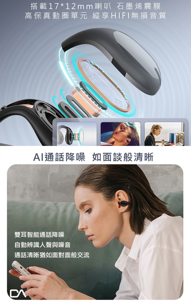DA Air Pro6 夾式耳機 骨傳導 運動耳機 無線藍牙耳機 不入耳 夾式運動耳機 降噪 耳夾式 product thumbnail 4