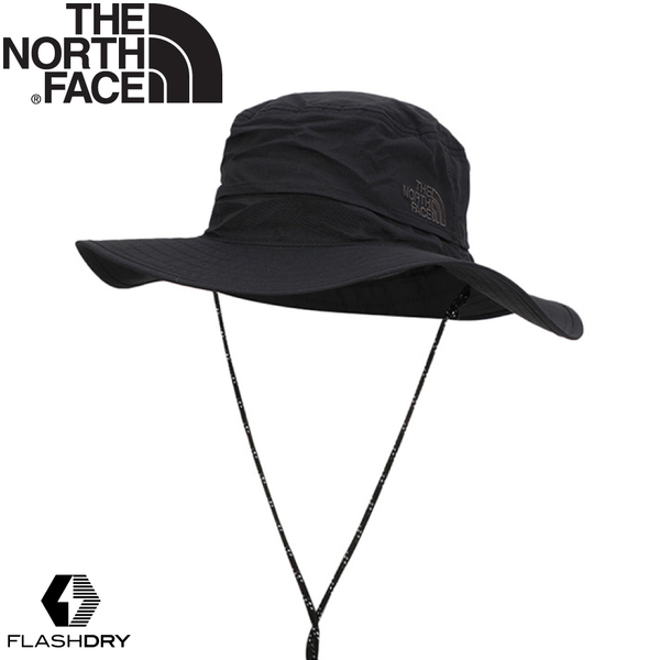 【 The North Face 美國 抗UV遮陽帽《黑》】CF7T/防曬帽/圓盤帽/登山/露營