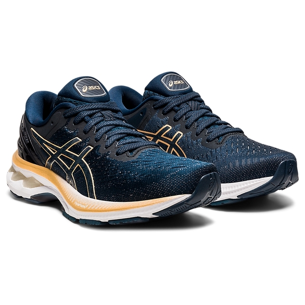 ASICS GEL-KAYANO 27 女鞋 慢跑 路跑 避震 低足弓 藍 金【運動世界】1012A649-402 product thumbnail 2