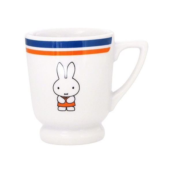 小禮堂 米菲兔 陶瓷咖啡杯 250ml 藍橘 (喫茶系列) 4964412-408013
