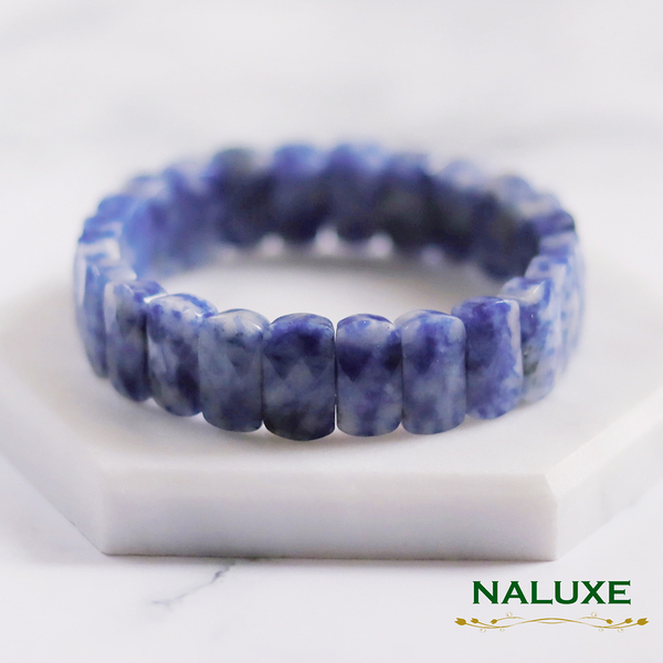 水晶【Naluxe】鑽切藍紋石手鐲型手排(激發靈感提升溝通能力天然守護石)