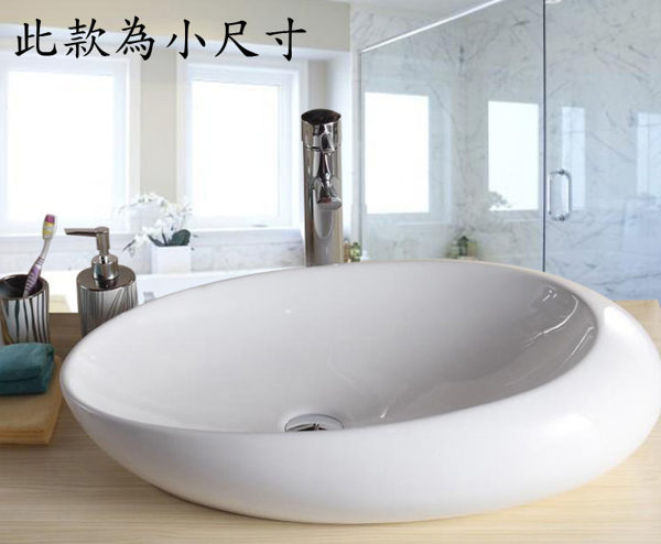 【麗室衛浴】簡約 個性 鵝蛋造型 D-488 檯上盆68CM 另售88CM/52CM product thumbnail 3