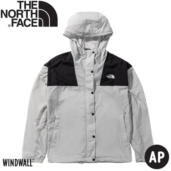 【The North Face 女 防風外套《灰白》】4973/薄外套/春夏外套/防潑水/防曬/防風外套