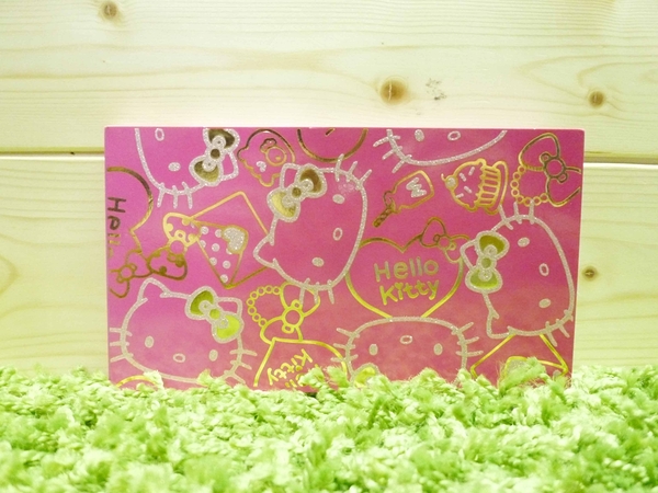 【震撼精品百貨】Hello Kitty 凱蒂貓~造型便條紙-粉桃底+金色KT圖案【共1款】
