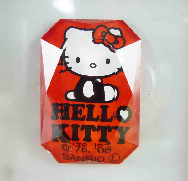 【震撼精品百貨】Hello Kitty 凱蒂貓~KITTY立體小貼紙-方坐(紅)