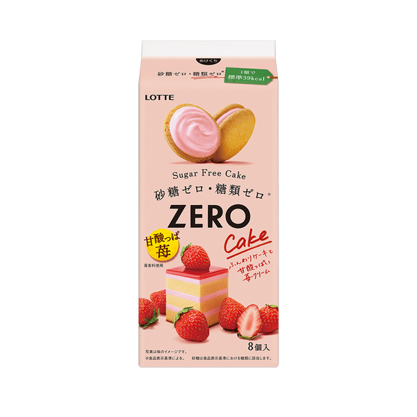【豆嫂】日本零食 Lotte 樂天 ZERO夾心蛋糕(草莓/巧克力) product thumbnail 2