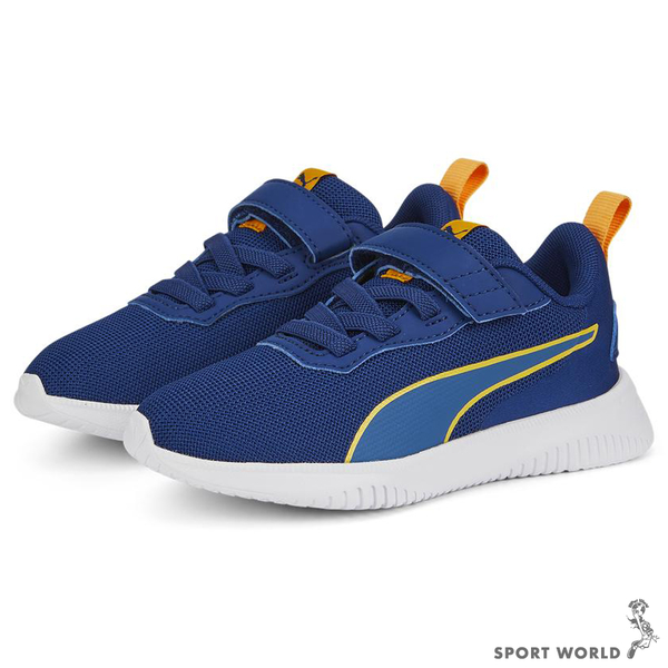 Puma Flyer Flex AC PS 童鞋 中童 慢跑 魔鬼氈 輕量 黑/藍【運動世界】37638301/37638314 product thumbnail 7