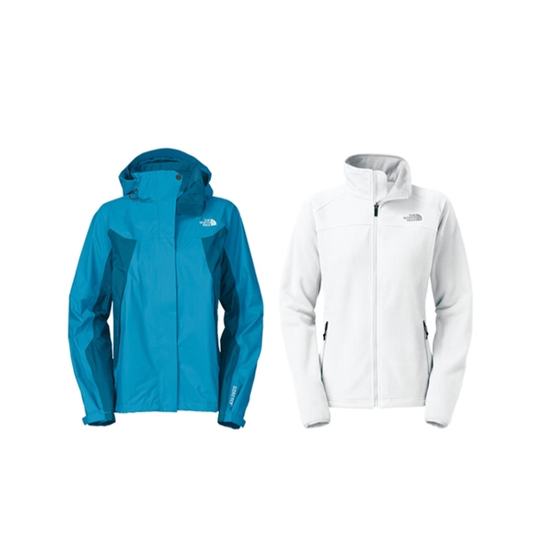 【The North Face 女 GT WIND PRO兩件式外套《藍白》】F13P-BLU/兜帽外套/防水/防風/抗寒/風衣 product thumbnail 2