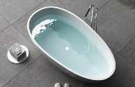 【麗室衛浴】BATHTUB WORLD 流線造形人造石獨立缸蛋殼系列 150*75*H55/140/130*65 三款 product thumbnail 3