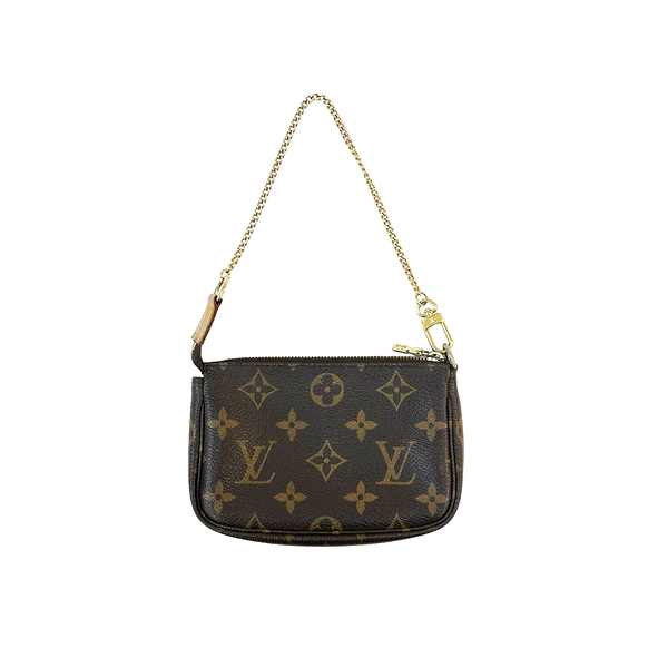 【二手名牌BRAND OFF】LOUIS VUITTON LV 路易威登 原花 塗層帆布 Mini Pochette Accesoires 迷你 手提包 M58009