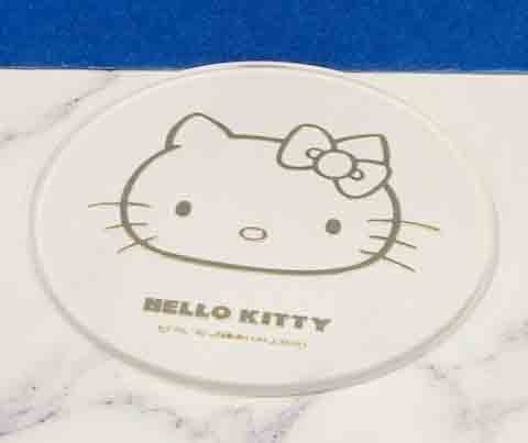 【震撼精品百貨】Hello Kitty 凱蒂貓~三麗鷗 KITTY~壓克力杯墊-臉*01979