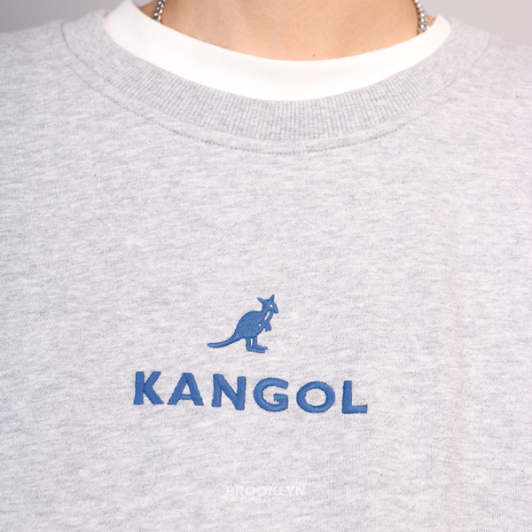 KANGOL 大學T 麻灰 刺繡 彩色 絨毛LOGO 袋鼠 長袖 男女 (布魯克林) 6055100412 product thumbnail 3