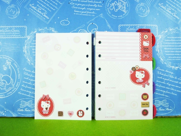 【震撼精品百貨】Hello Kitty 凱蒂貓~6孔補充內頁~紅【共1款】 product thumbnail 3