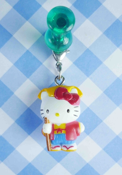 【震撼精品百貨】Hello Kitty 凱蒂貓~KITTY限定版吊飾拉扣-農夫