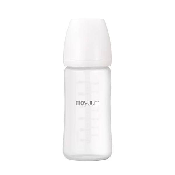 韓國 MOYUUM 寬口矽膠玻璃奶瓶240ml