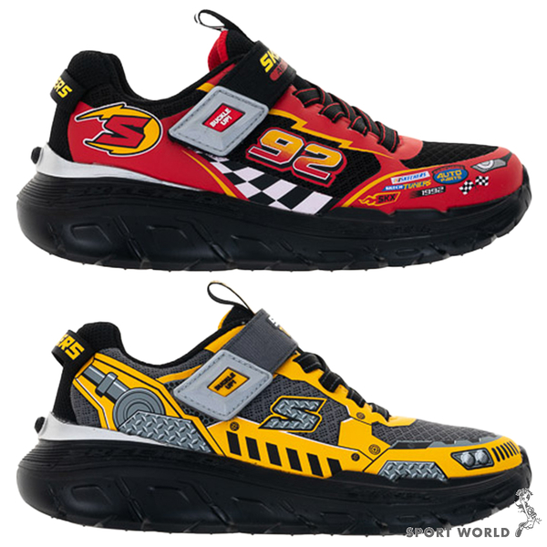 Skechers 慢跑鞋 中童鞋 SKECH TRACKS 紅/黃【運動世界】402303LBKRD/402303LCCYL