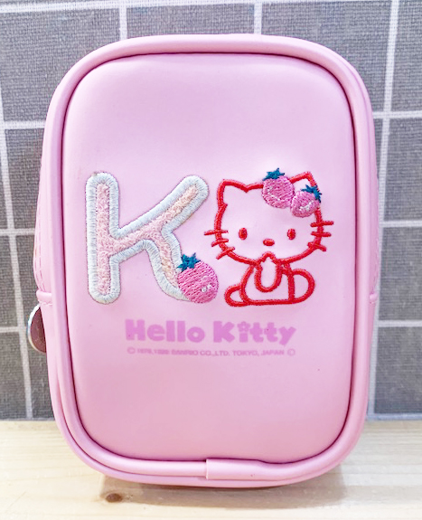 【震撼精品百貨】Hello Kitty 凱蒂貓~Hello Kitty日本SANRIO三麗鷗KITTY化妝包/收納包-皮革粉11505
