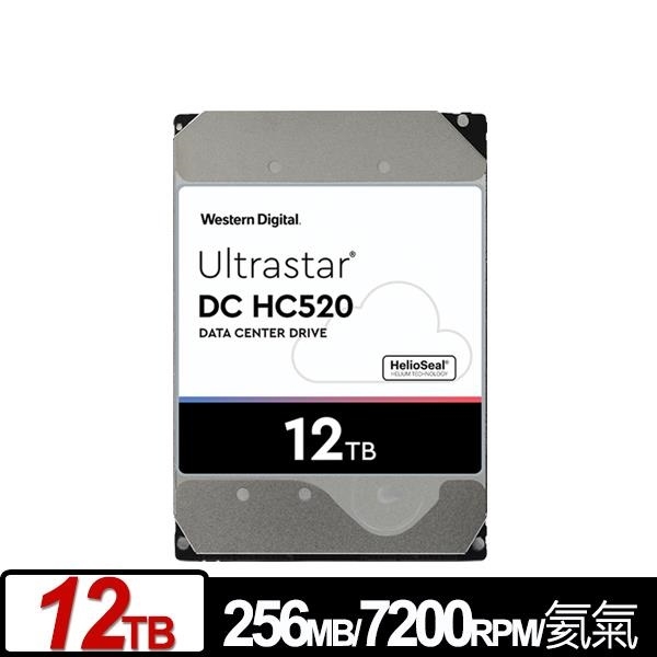 WD Ultrastar DC HC520 12TB 3.5吋 SATA 企業級硬碟 HUH721212ALE604 product thumbnail 4