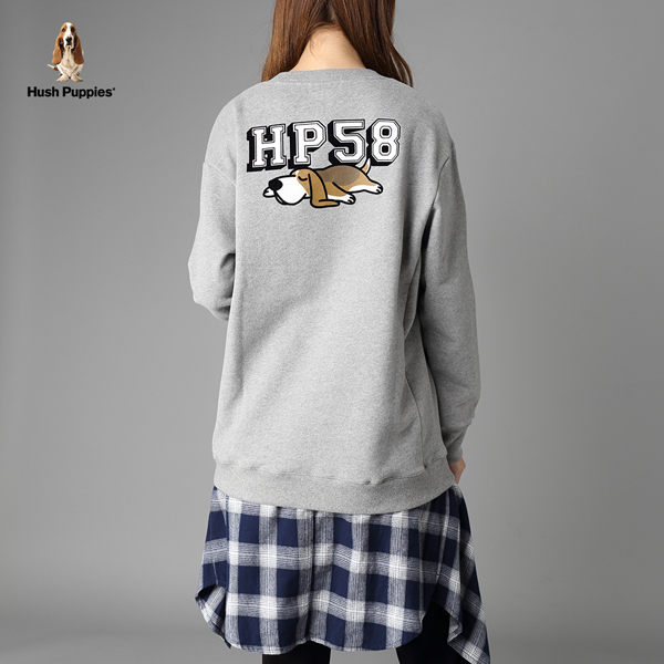 Hush Puppies 上衣 女裝寬版落肩刺繡趴趴狗長袖上衣 product thumbnail 3