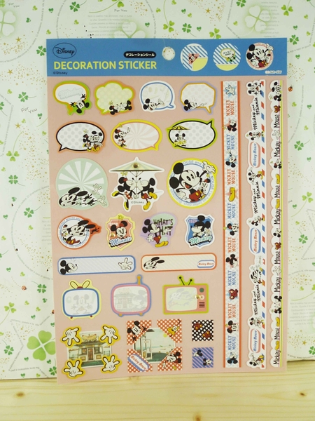 【震撼精品百貨】Micky Mouse_米奇/米妮 ~貼紙-綜合藍粉