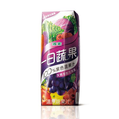 波蜜一日蔬果100%紫色蔬果汁250ml x18入【愛買】 product thumbnail 2