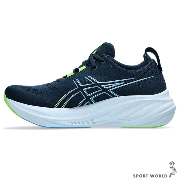 Asics 亞瑟士 男鞋 慢跑鞋 寬楦 GEL-NIMBUS 26 (2E) 藍綠【運動世界】1011B795-400 product thumbnail 3