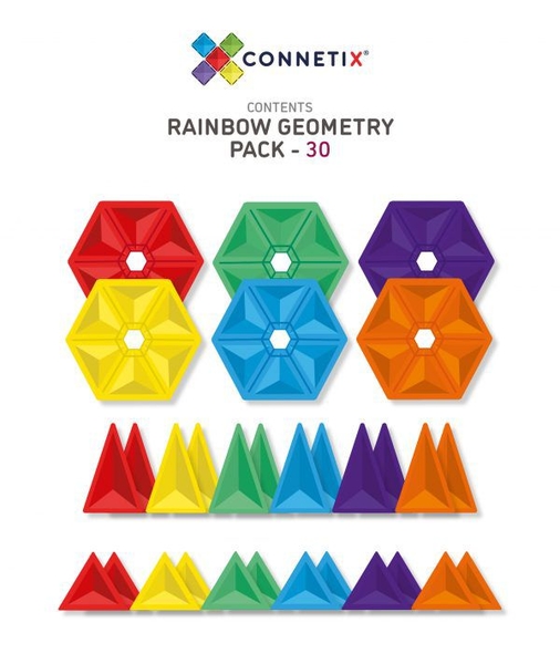 澳洲 Connetix 磁力積木-幾何圖形組(30pc)聖誕禮物|磁性積木 product thumbnail 3