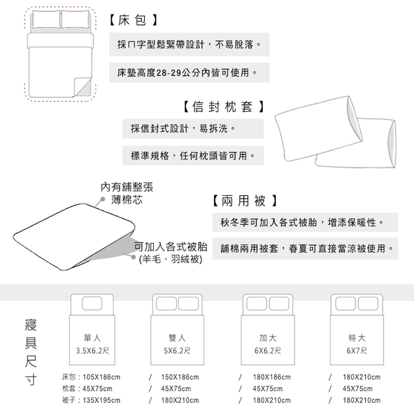 BELLE VIE 法蘭絨 雙人舖棉冬包兩用被四件組【紫花迷情】即瞬保暖 熱感蓄溫 product thumbnail 10