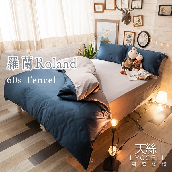 天絲床組 羅蘭Roland K4 kingsize薄床包鋪棉兩用被四件組(60支) 100%天絲 棉床本舖 product thumbnail 5