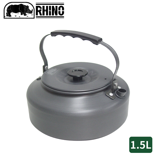 【RHINO 犀牛 K-33 犀牛鋁合茶壺1.5L】K-33/泡茶壺/露營炊具/登山/水壺