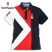 Hush Puppies POLO衫 男裝經典三色剪接刺繡狗POLO衫