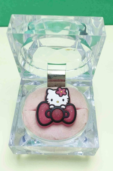 【震撼精品百貨】Hello Kitty 凱蒂貓~軟戒指-粉蝶結