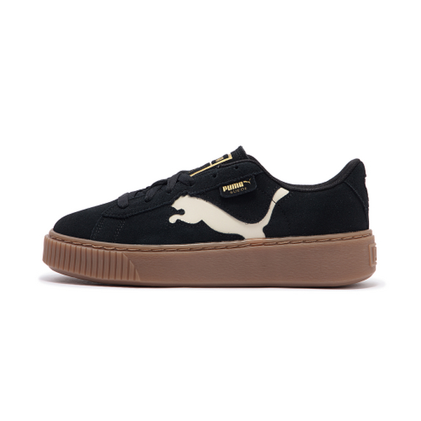 PUMA Suede Platform Cutout Wns 麂皮 黑 休閒鞋 運動 女 穿搭 39723301