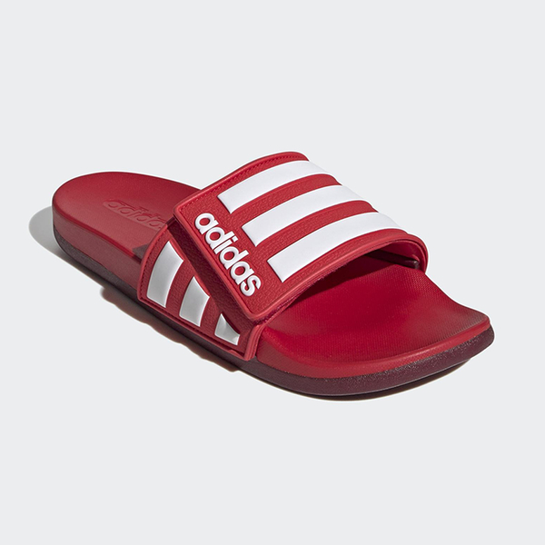 ADIDAS ADILETTE COMFORT 男鞋 女鞋 拖鞋 休閒 柔軟 魔鬼氈 紅 白【運動世界】EG1348 product thumbnail 3