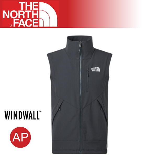 【The North Face 男 防風背心《黑》】3VQL/WindWall/運動版型/登山/健行/防潑水