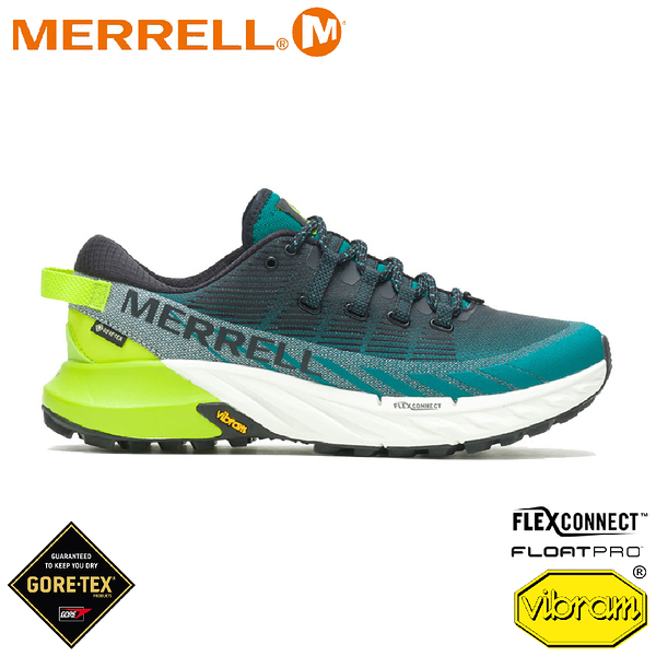【MERRELL 美國 男 AGILITY PEAK 4 GORE-TEX越野跑鞋《湖水綠》】 ML067343/慢跑鞋/健行鞋