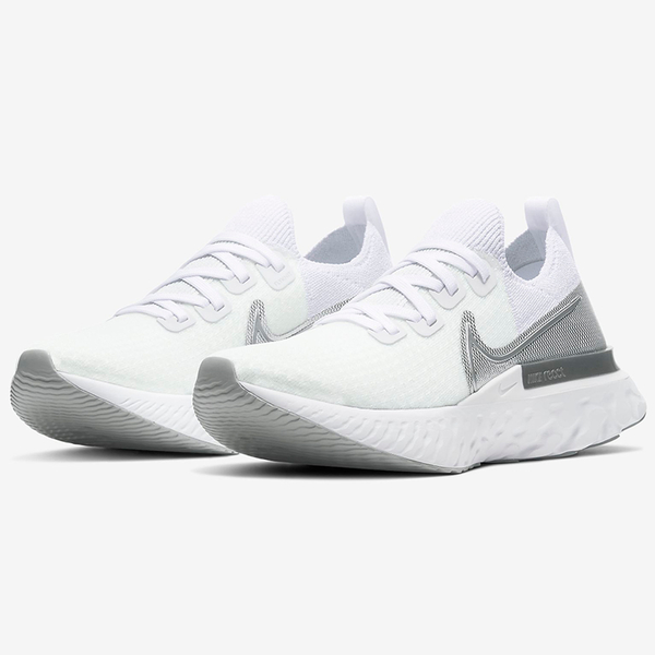 Nike React Infinity Run Flyknit 女鞋 慢跑 休閒 編織 訓練 緩震 白 銀【運動世界】CD4372-101