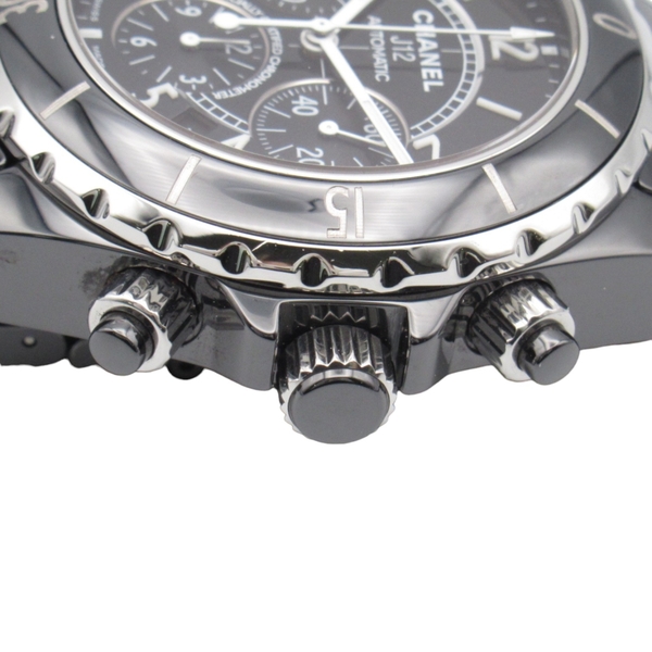 【二手名牌BRAND OFF】CHANEL 香奈兒 黑色 陶瓷 J12 機械 腕錶 H0940 product thumbnail 8