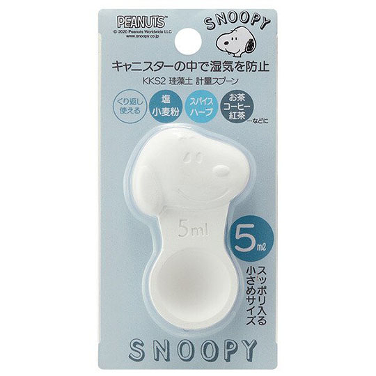 asdfkitty*SNOOPY史努比大臉造型 珪藻土/硅藻土量匙-5ML-也可當乾燥劑使用-日本正版商品