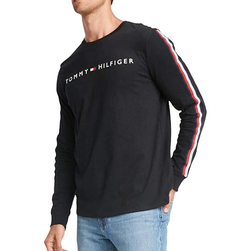 Tommy Hilfiger 男棉質黑色長袖衫