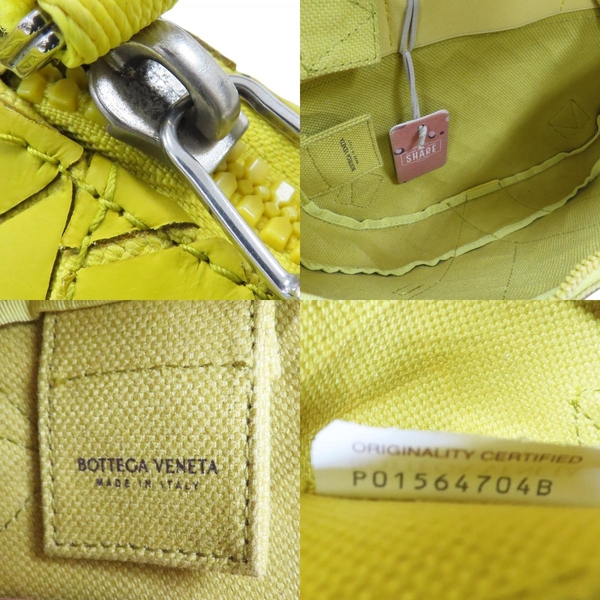 【二手名牌BRAND OFF】BOTTEGA VENETA BV 寶緹嘉 黃色 皮革 帆布 編織 Belt Bag 肩背 胸包 腰包 product thumbnail 8
