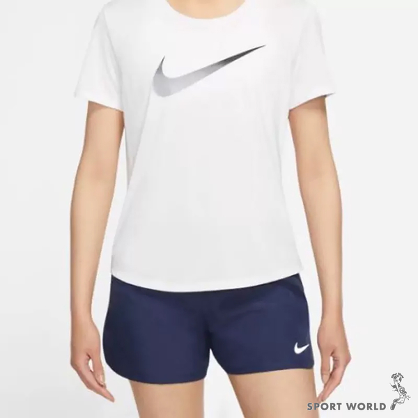 Nike 女短袖上衣 排汗 白/紫【運動世界】DX1026-100/DX1026-536 product thumbnail 5