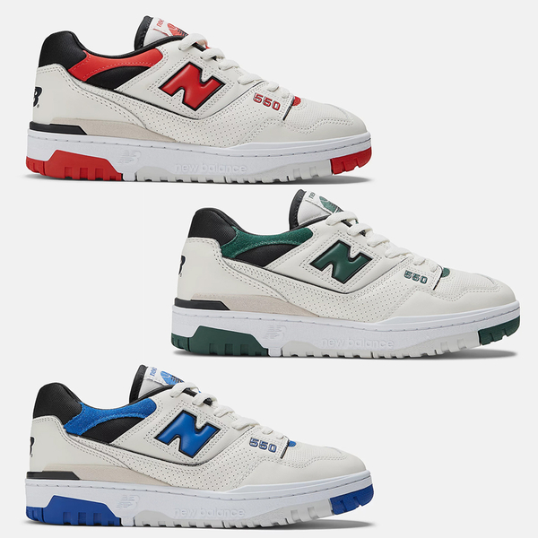 New Balance 550 男鞋 女鞋 休閒鞋 復古 紅/綠/藍【運動世界】BB550VTB/BB550VTC/BB550VTA product thumbnail 2