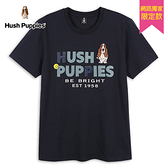 Hush Puppies T恤 男裝英文字條紋印花棉質短袖T恤