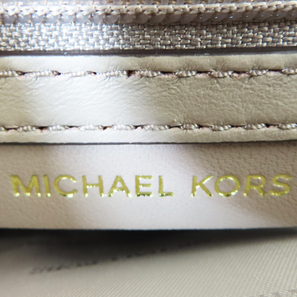 【二手名牌BRAND OFF】MICHAEL KORS 麥可寇斯 駝棕色 羊皮 三角絎縫 金釦 雙肩 鍊包 product thumbnail 6