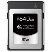 Wise CFX-B640P 640GB CFexpress Type B PRO 記憶卡 (公司貨)
